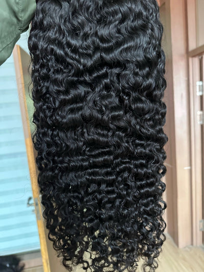 Peluca frontal rizado birmano – 20 pulgadas